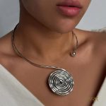 طوق هندی نقره ای دست ساز