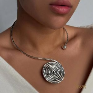 طوق هندی نقره ای دست ساز