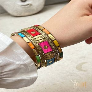 النگو برنج و سنگ طبیعی