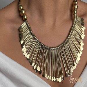 گردنبند سرخپوستی برنج هندی