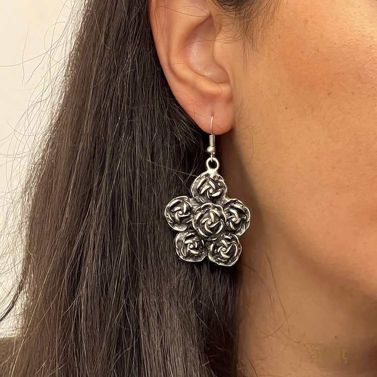 گوشواره گل رز گوشواره گل