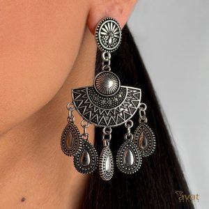 گوشواره-کستینگ-نقره-ای