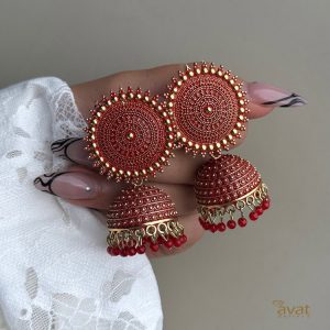 گوشواره هندی قرمز