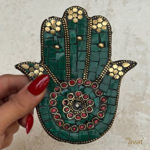 جاعودی هندی دست خمسه سنگ مالاکیت