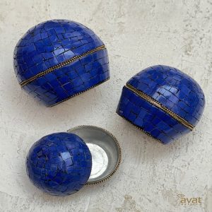جعبه جواهری برنج و سنگ طبیعی