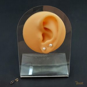 گوشواره میخی نقره تک مروارید