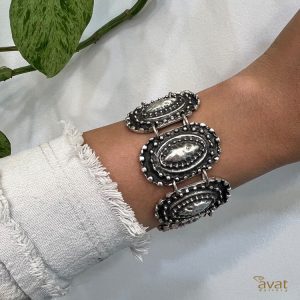 خرید دستبند ورشو نقره ای