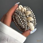 دستبند فنری گوش ماهی نقره ای