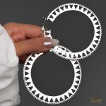 خرید گوشواره دایره بزرگ برنج هندی