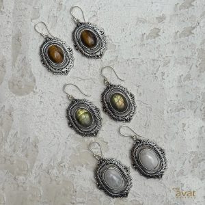 گوشواره هندی نقره ای درشت