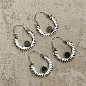 گوشواره کشکولی نقره ای کوچک