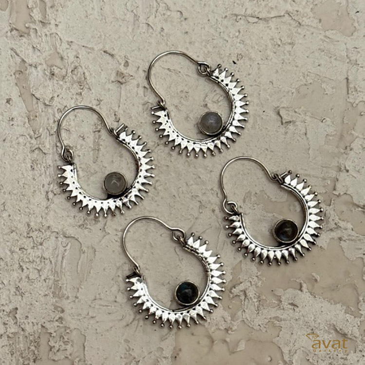 گوشواره-کشکولی-نقره-ای-کوچک گوشواره کشکولی نقره ای کوچک