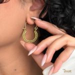 قیمت گوشواره طلایی هندی مینیمال