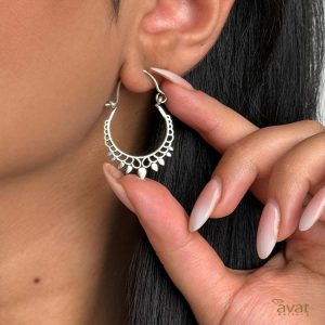 قیمت گوشواره کشکولی نقره ای